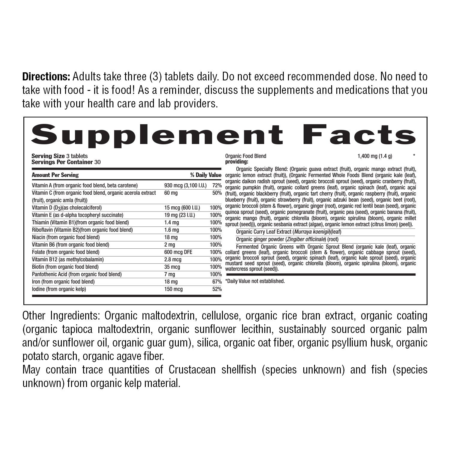 Realfood Organics® Prenatal Multivitamin