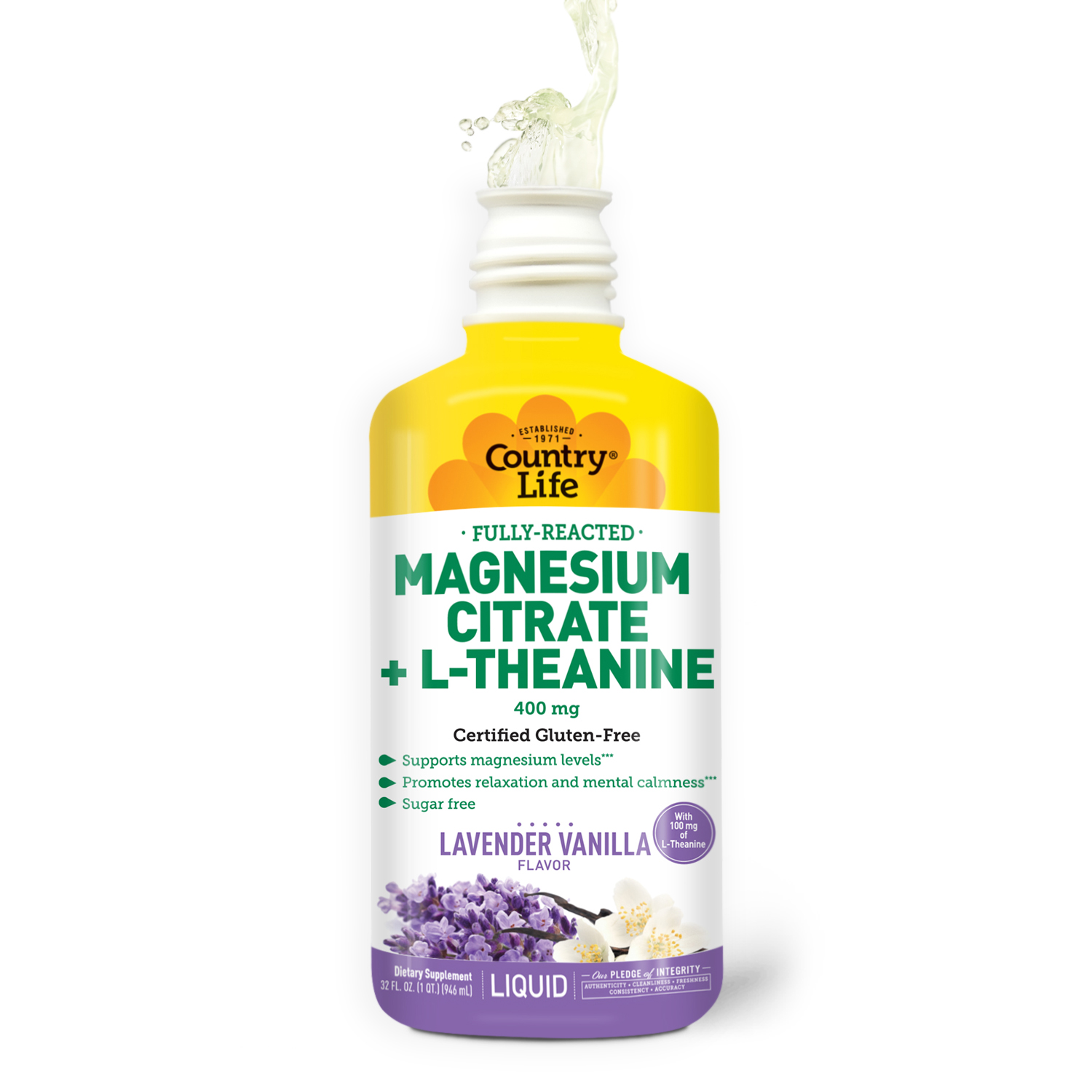 Magnesium Citrate + L-Theanine Lavender Vanilla Liquid