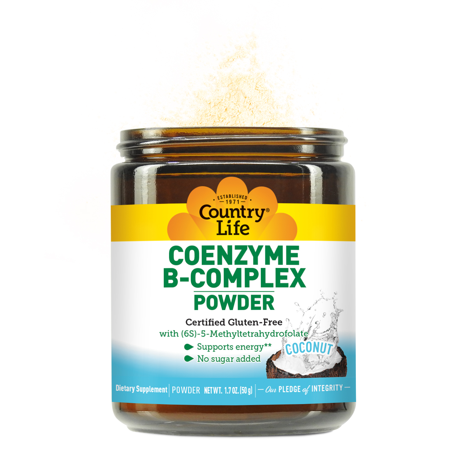Coenzyme B-Complex Powder Coconut 1.7oz