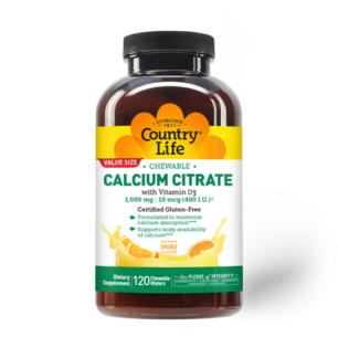 Calcium Citrate with Vitamin D3 Chewable Wafers – 120 Chewables