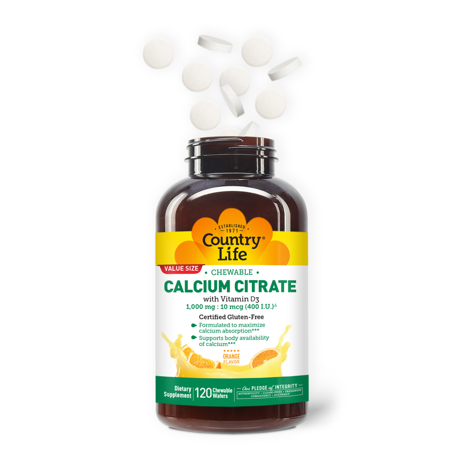 Calcium Citrate with Vitamin D3 Chewable Wafers