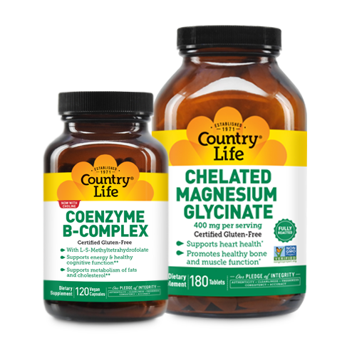 Coenzyme B Complex and Chelated Magnesium Glycinate